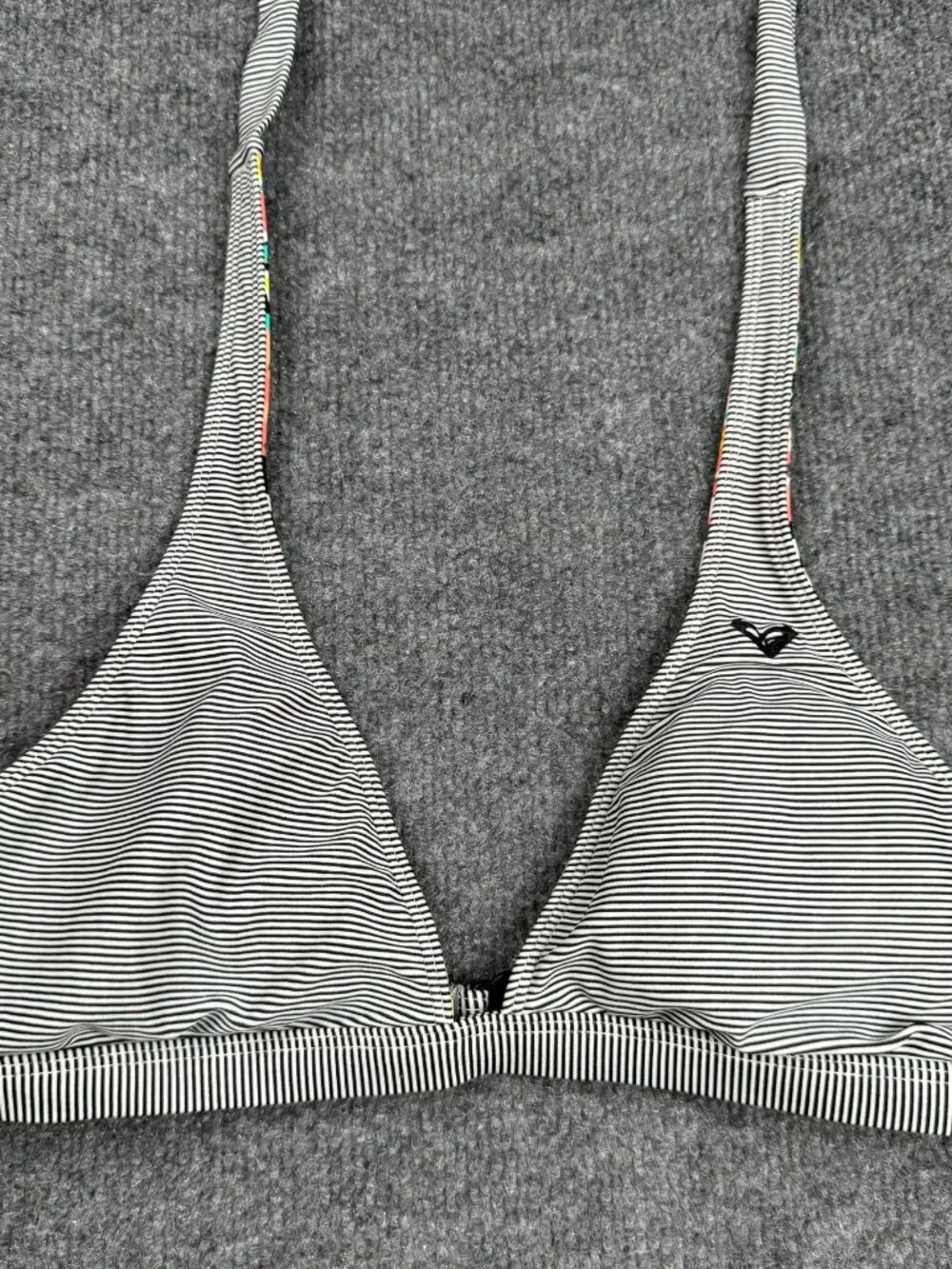 Roxy Reversible Triangle Bikini Top No Size Tag Check Measurements Fits L/XL